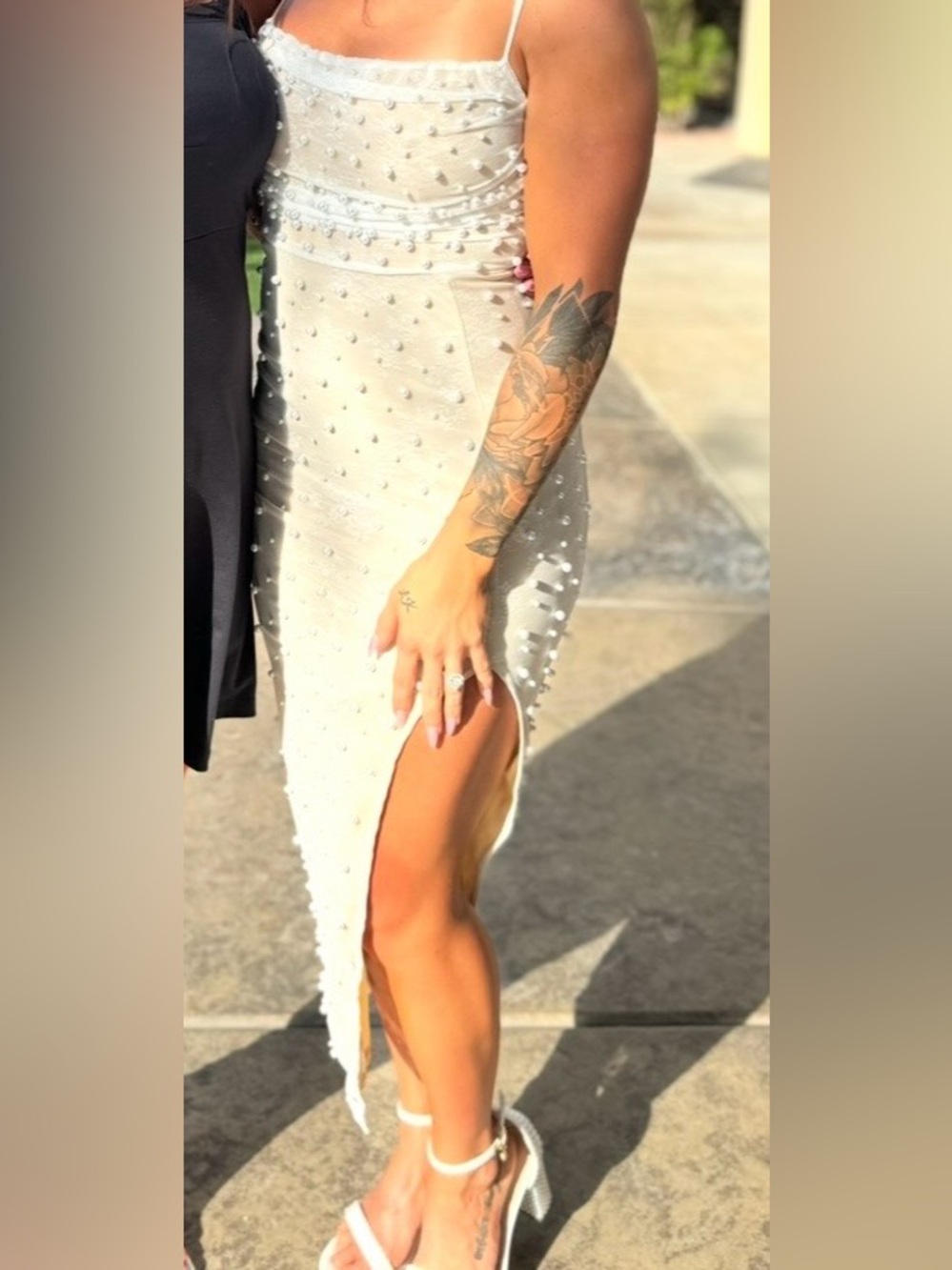 White pearl dress